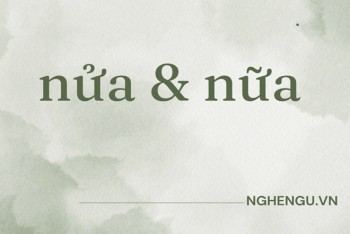 Nữa hay nửa? Nữa ngày hay nửa ngày? Một nữa hay một nửa?