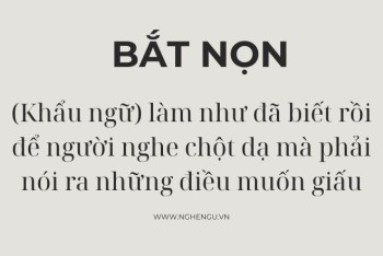 Viết bắt nọn hay bắt lọn mới đúng? Nghĩa là gì?