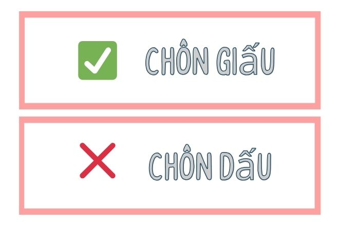 Viết chôn dấu hay chôn giấu, dấu mặt hay giấu mặt?