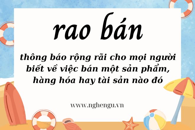 Rao bán hay giao bán từ nào viết đúng trong tiếng Việt?